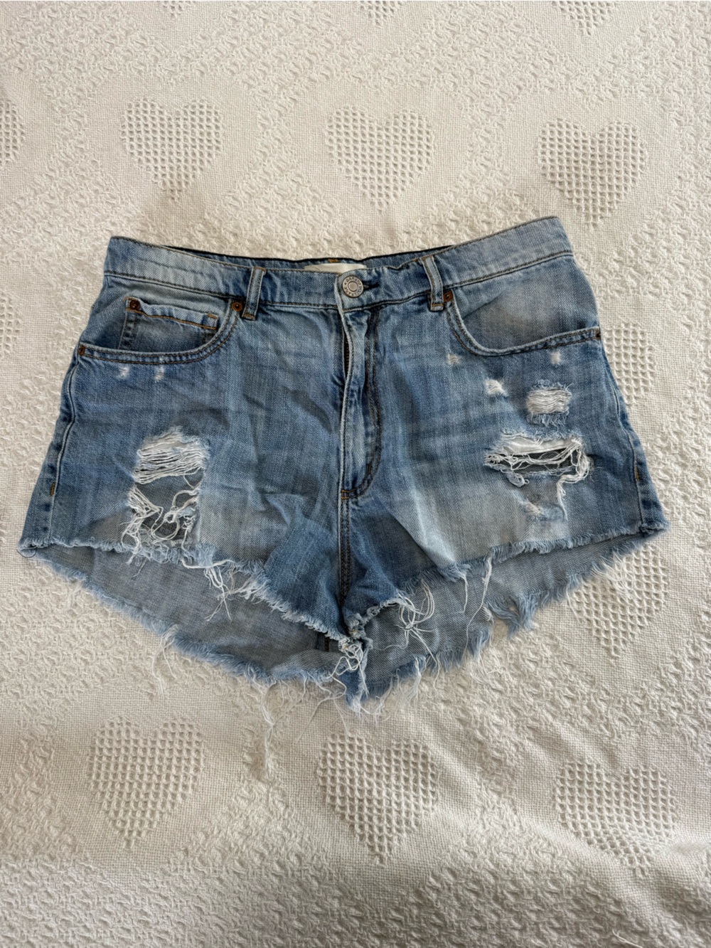 Garage “Festival Short” Denim Distressed Shorts (30) - Picture 1 of 7